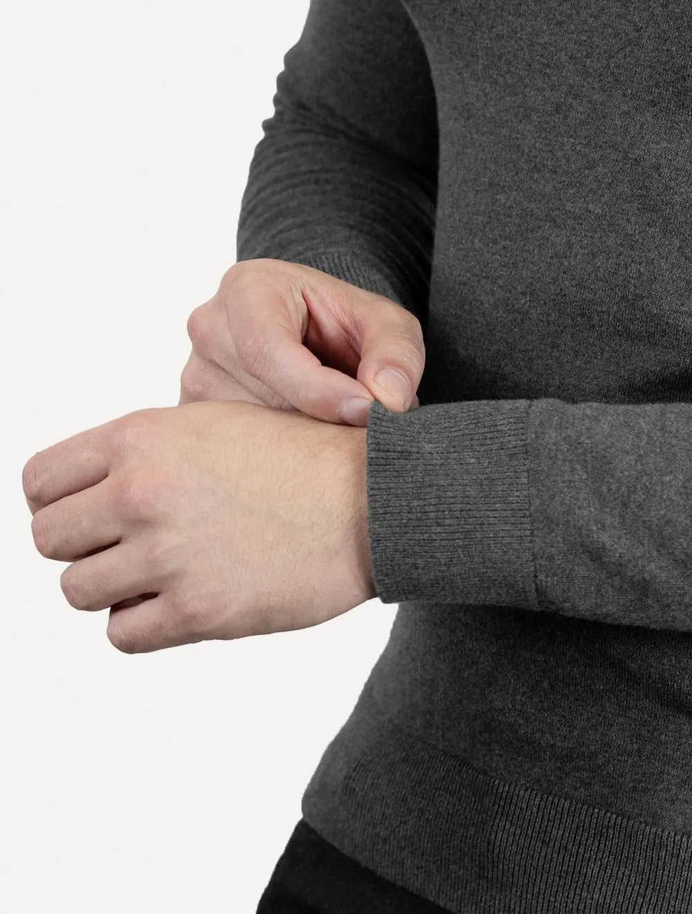 Suéter Calvin Klein Masculina Tricot Front Logo Chumbo