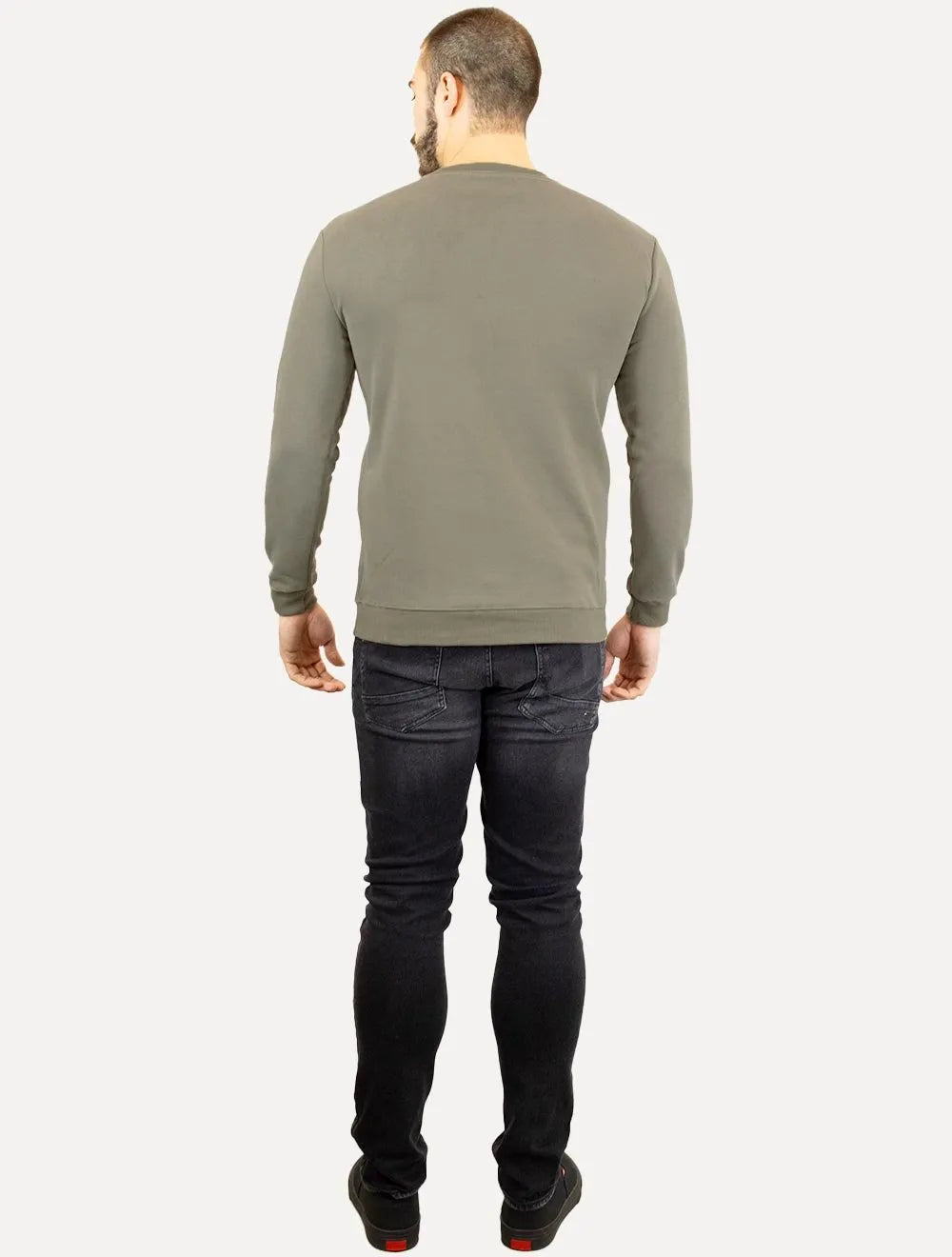 Moletom Masculino Crewneck Liso Verde