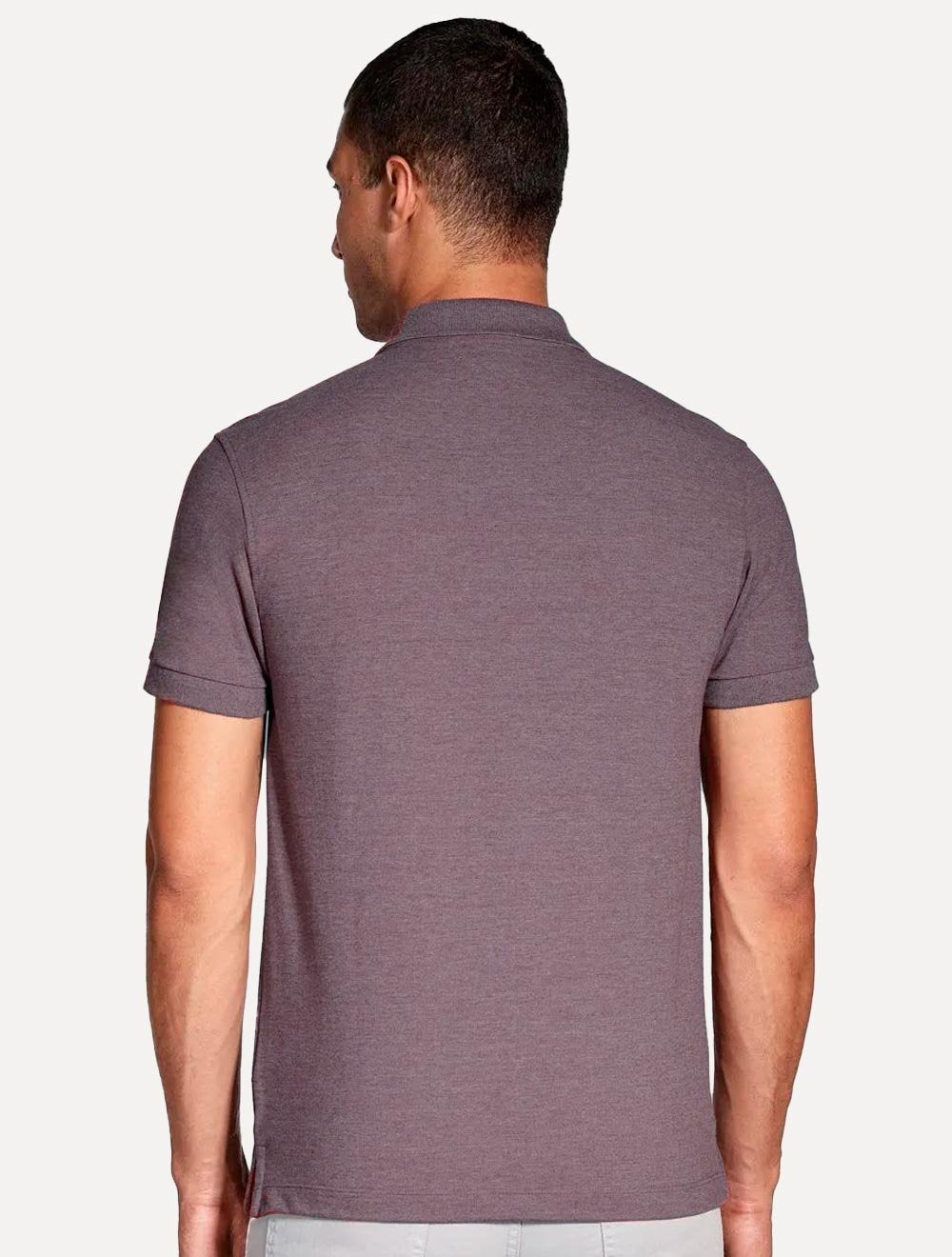Polo Aramis Masculina Regular Basic Piquet Roxo Mescla