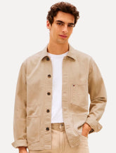 Jaqueta Tommy Jeans Masculina Regular Chore Trucker Areia