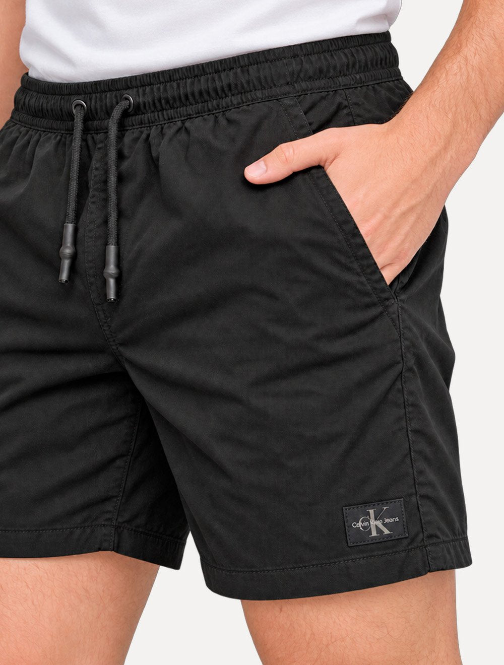 Short Calvin Klein Jeans Sarja Masculino Color Elastic Mini CK Logo Preto