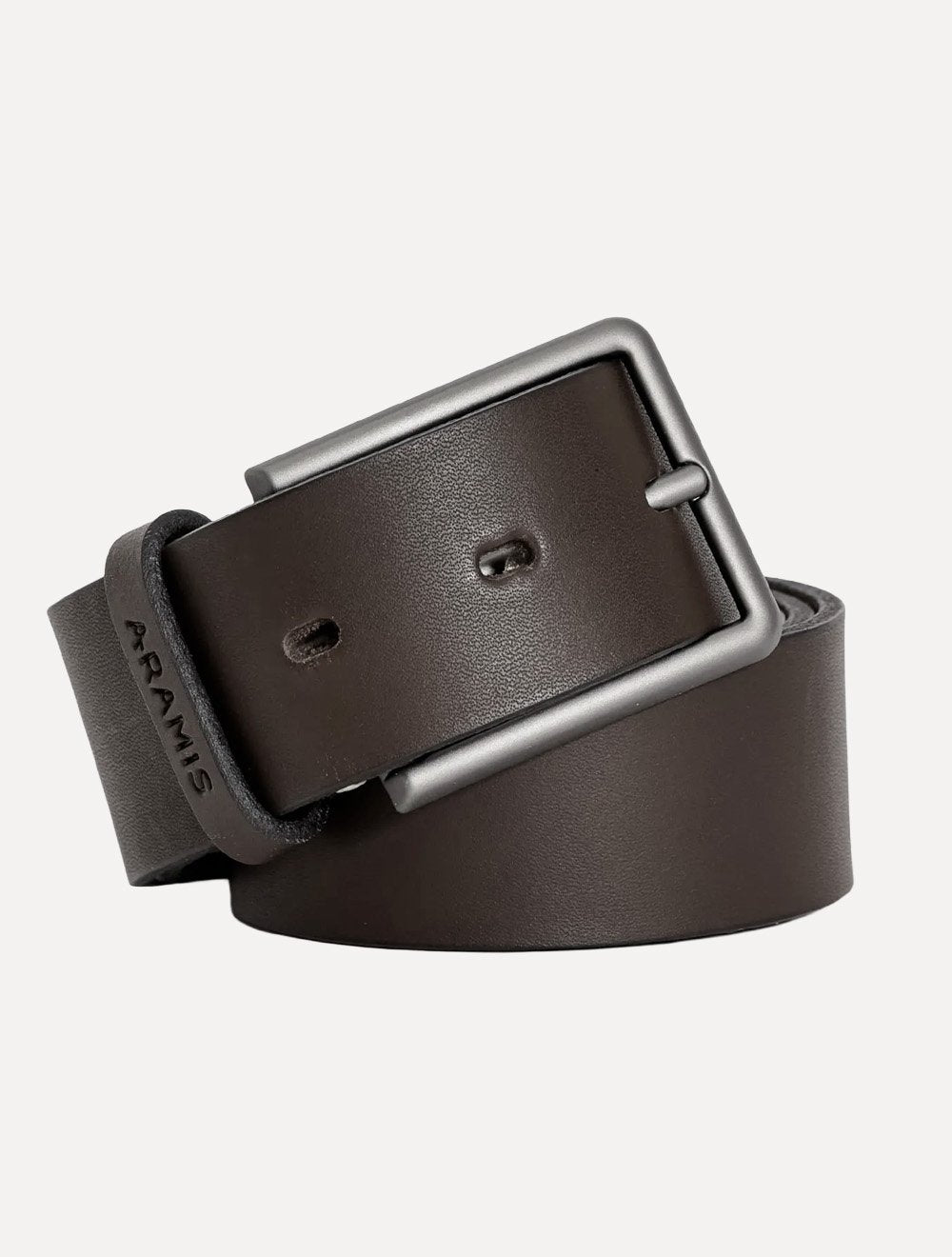 Cinto Aramis Masculino Basico Couro Simples Marron Café