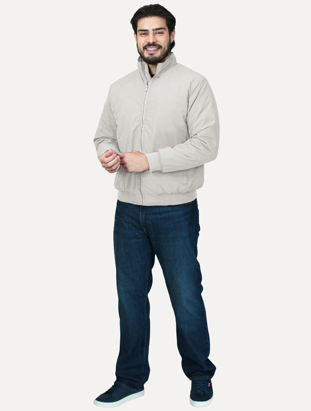 Jaqueta Dixen Masculina Thermic Full Zip Cinza Claro