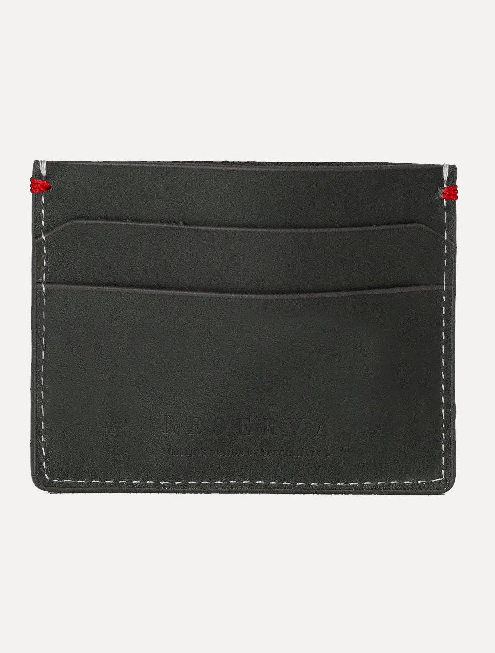 Carteira Reserva Masculina Porta-Cartão Couro Parma Cinza Escuro