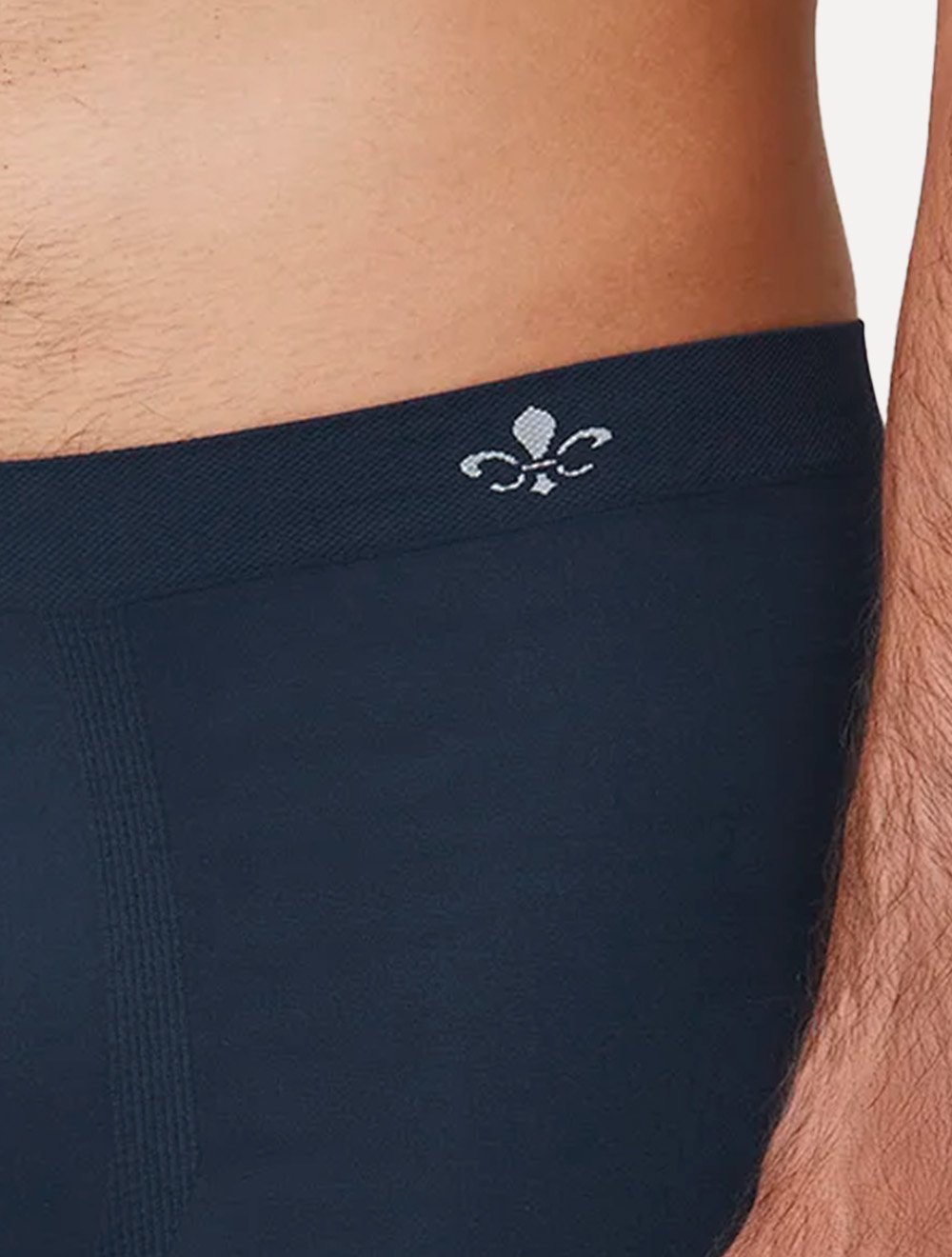 Cueca Dudalina Boxer Seamless Logo Azul Escuro 1UN