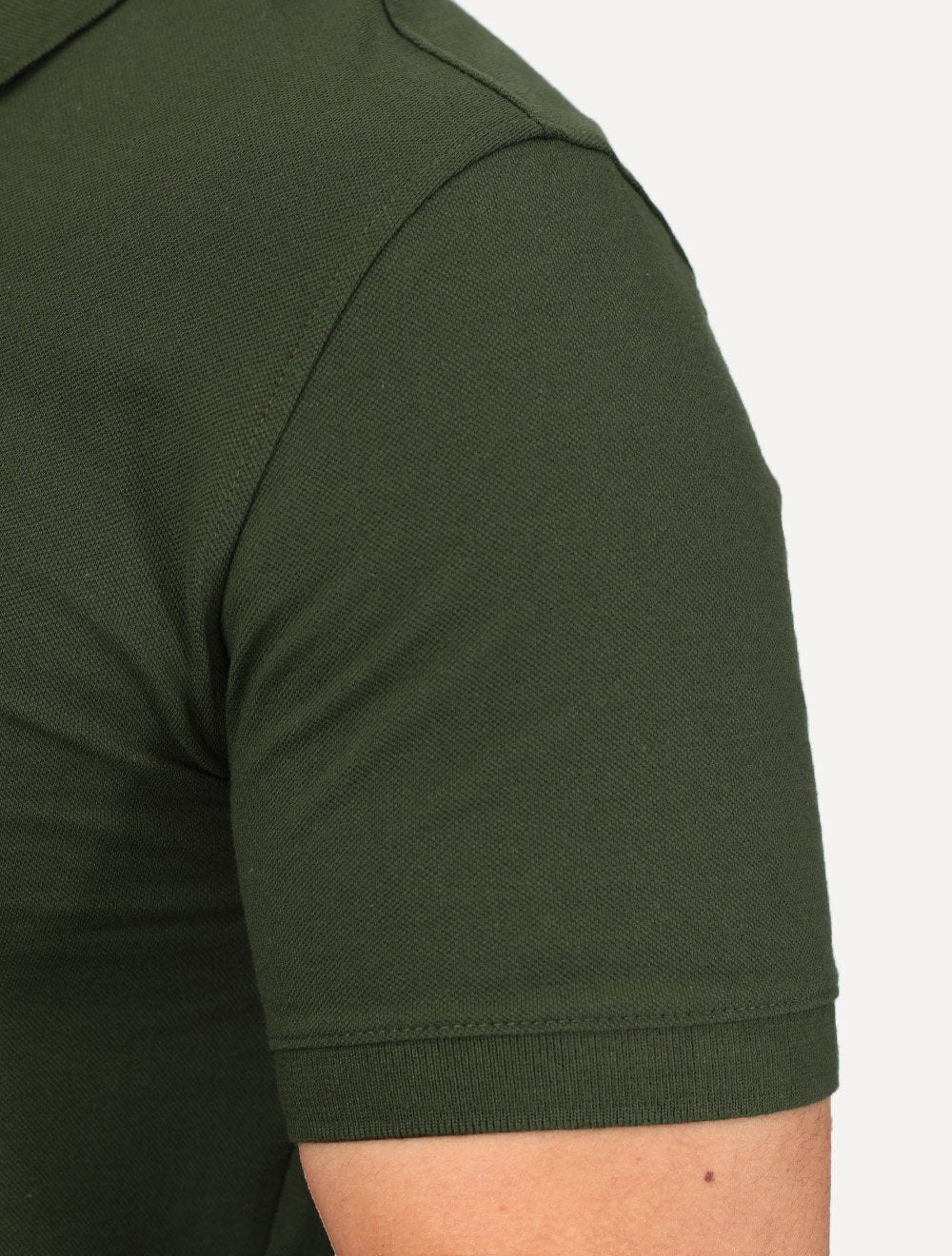 Polo Tommy Hilfiger Masculina Piquet Regular Placket Verde Escuro