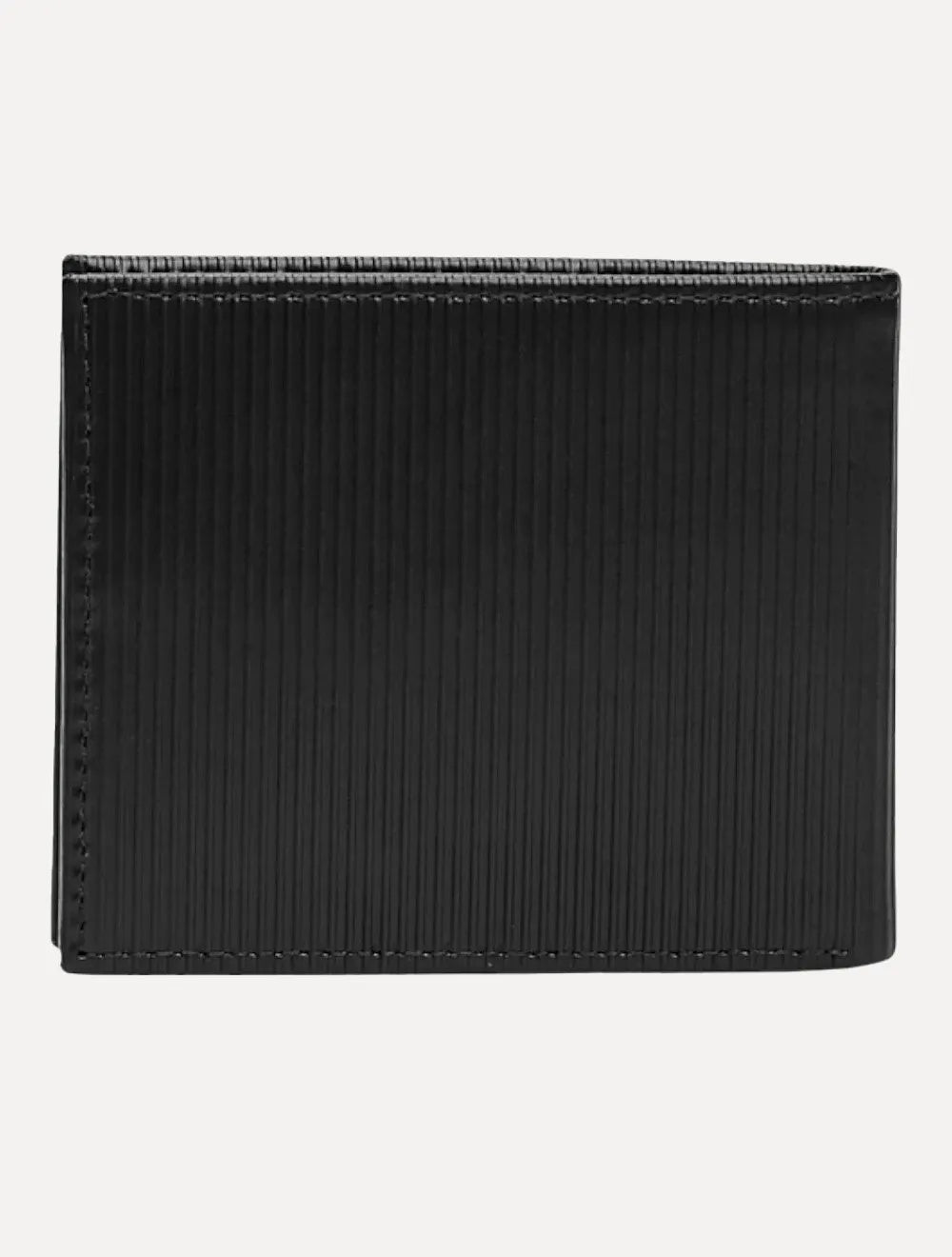 Carteira Tommy Hilfiger Masculina Couro Mini Flag Textura Vertical Preta