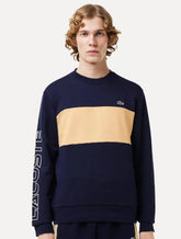 Moletom Lacoste Masculino Jogger 3D Print Colorblock Cáqui/Marinho