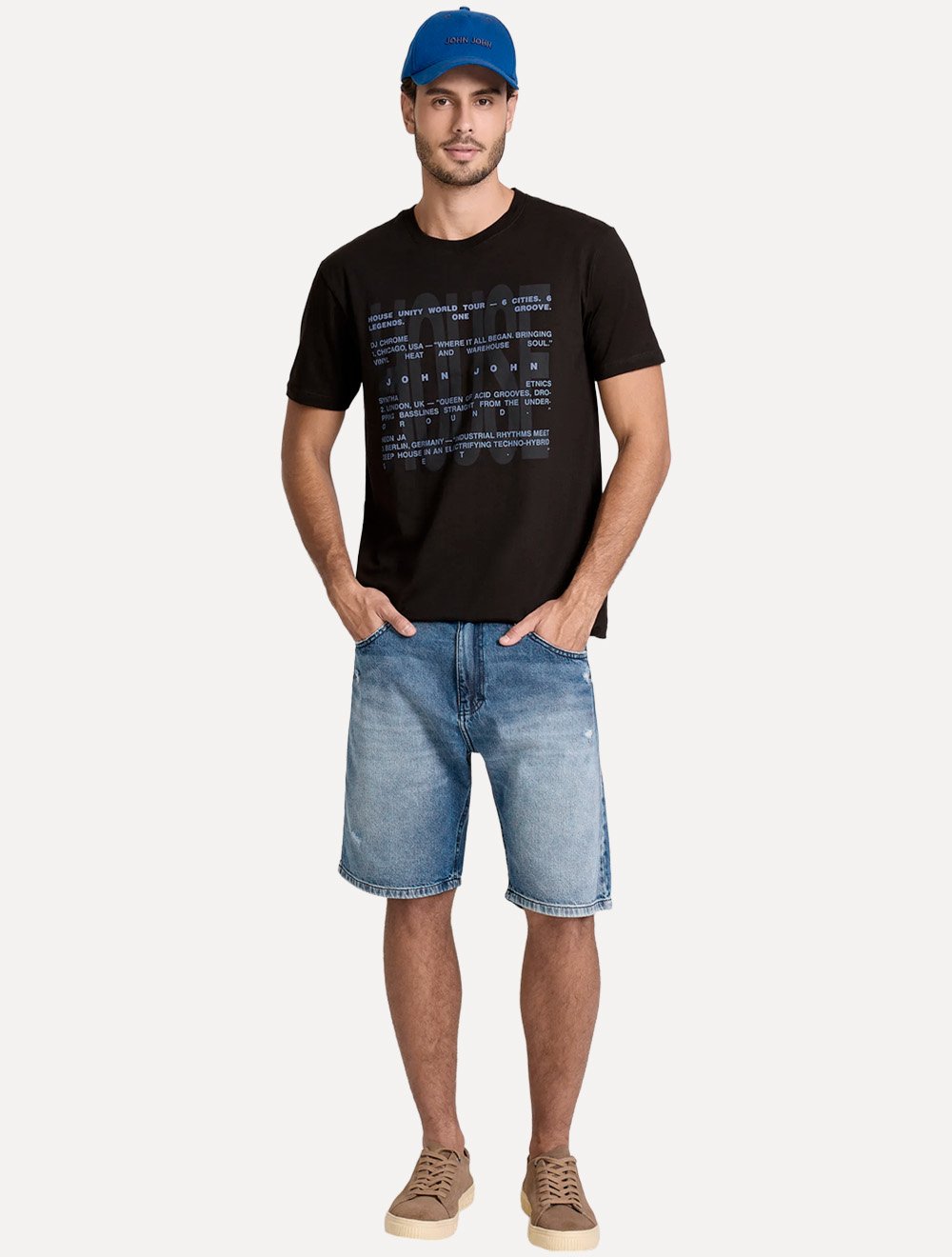 Bermuda John John Jeans Masculina Classic Toledo Azul Médio