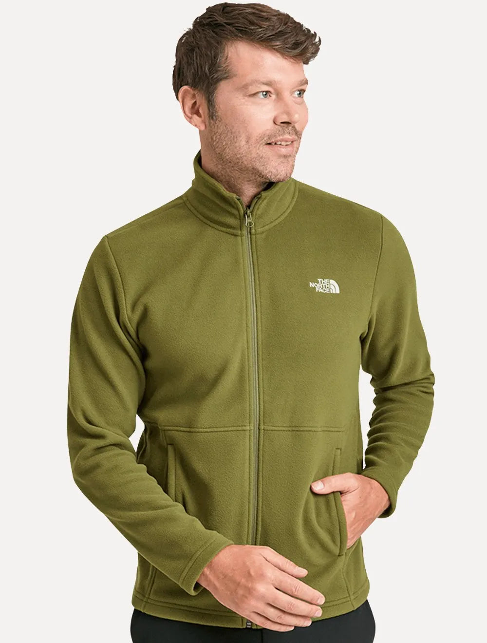 Blusa The North Face Masculina Fleece TKA 100 Glacier Full Zip Verde Oliva