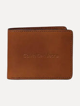 Carteira Calvin Klein Jeans Couro Basic Marrom