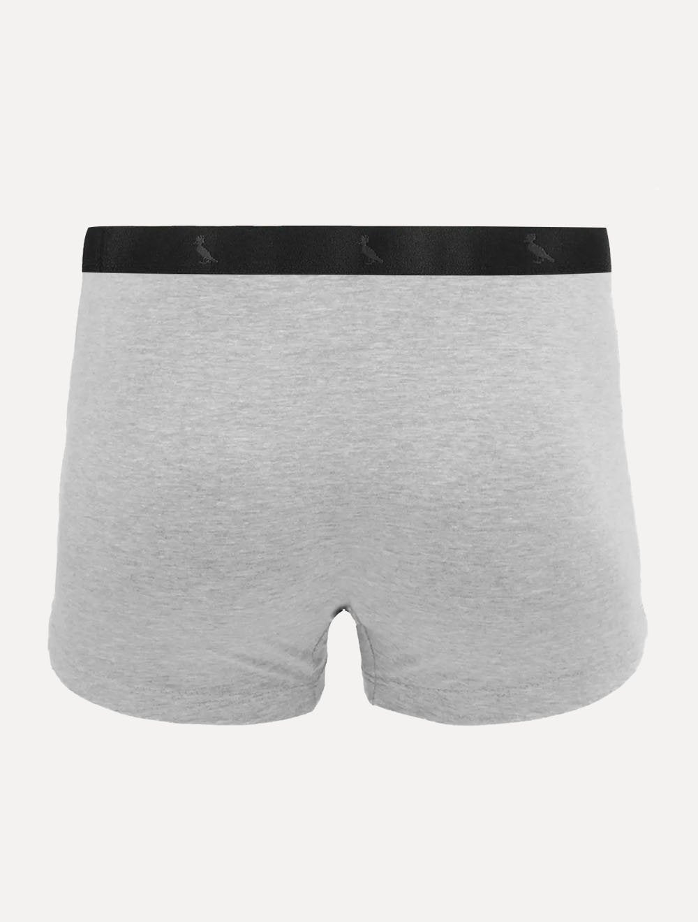 Cueca Reserva Masculina Boxer Grey Woodpecker Cotton Cinza Mescla Pack 3UN