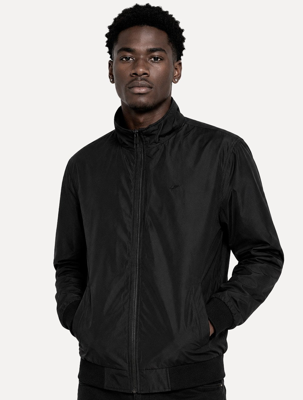 Jaqueta Ellus Masculina Nylon Padding Bomber Preta