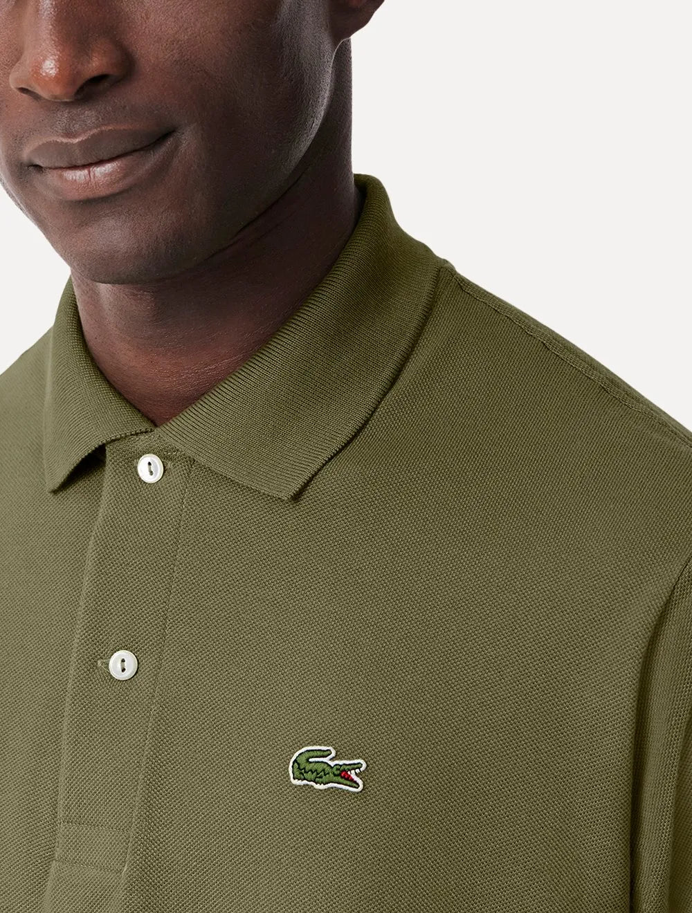 Polo Lacoste Masculina L.12.12 Verde Militar