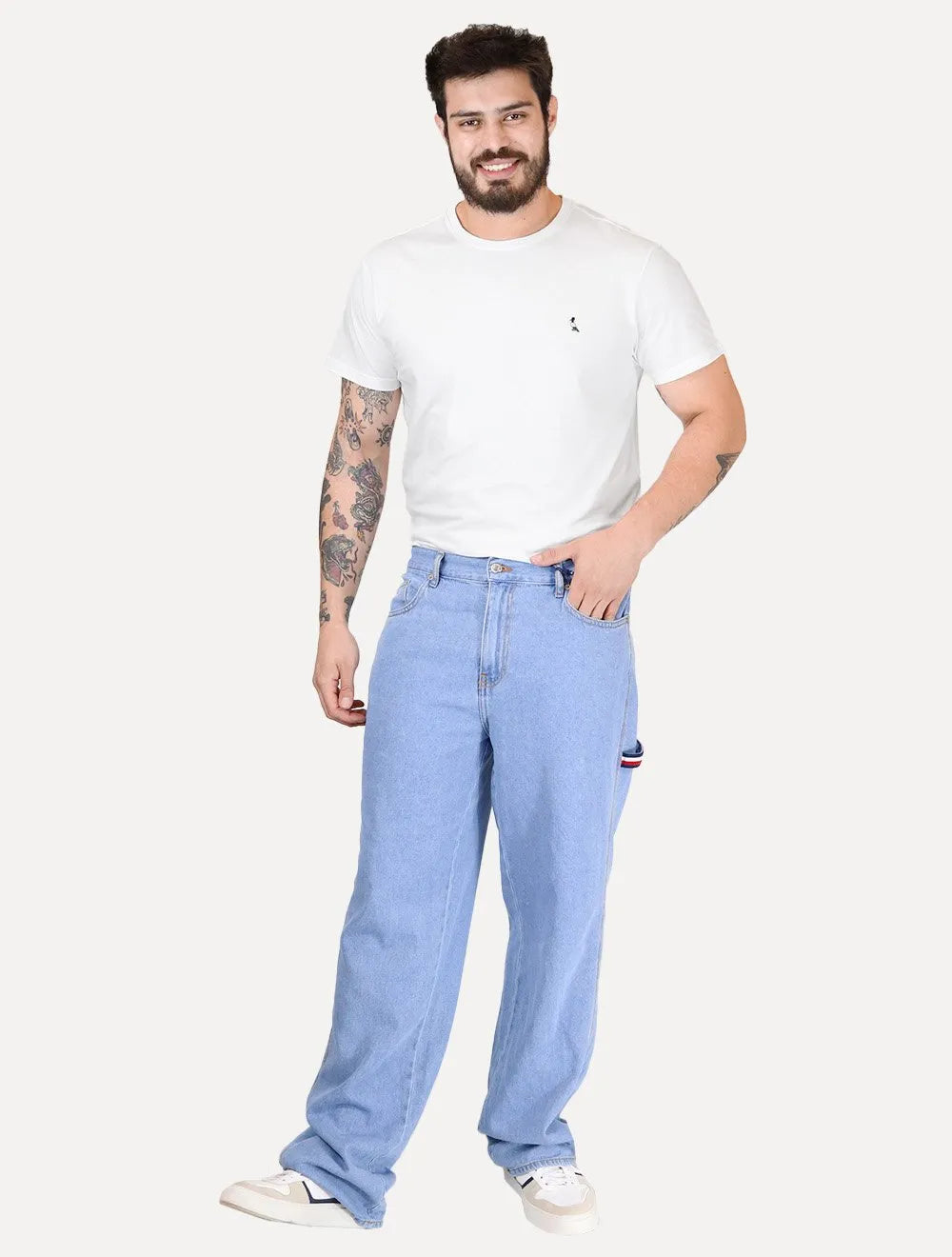 Camiseta Reserva Masculina Regular Patch Tricolor Branca