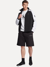 Jaqueta Calvin Klein Jeans Bomber Hoodie Colorblock Preta