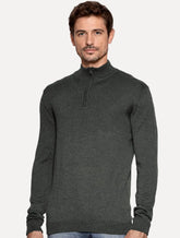 Blusa Aramis Masculina Tricot Gola Alta Half Zip Surton Grafite