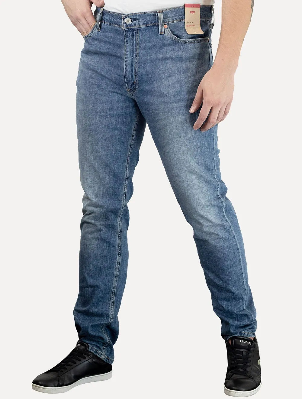 Calça Levis Jeans Masculina 511 Slim Lightweight Stretch Azul Médio