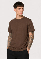 Camiseta Calvin Klein Masculina Meia Malha Basica CK Marrom