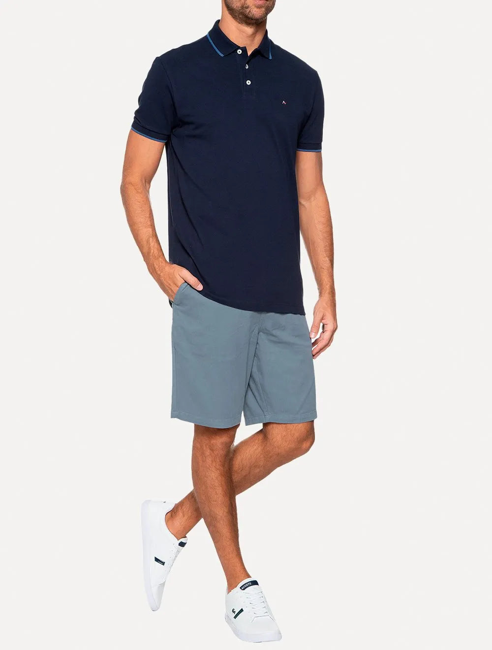 Bermuda Aramis Masculina Chino Color Essential Azul Médio