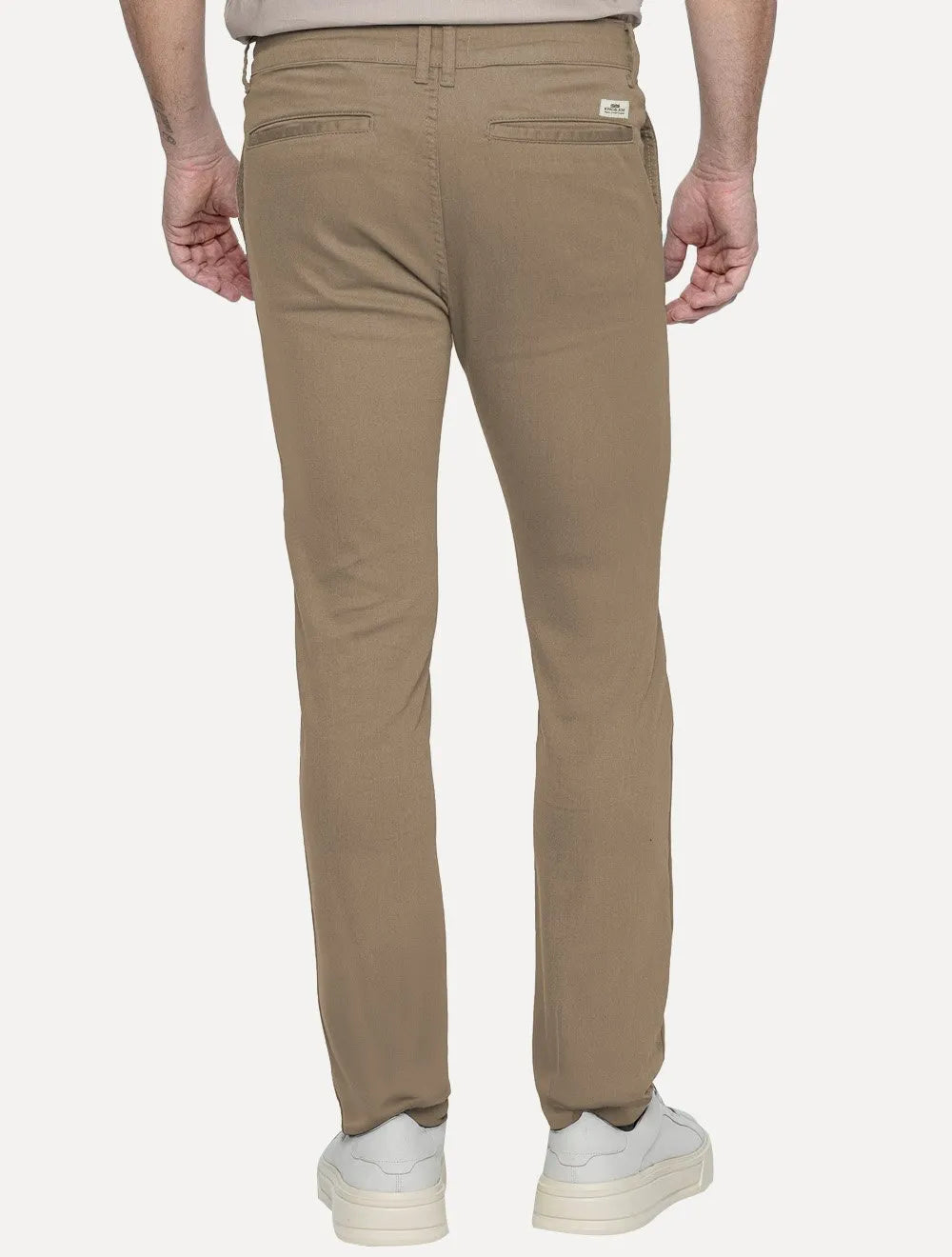 Calça King & Joe Sarja Masculina Slim Cáqui