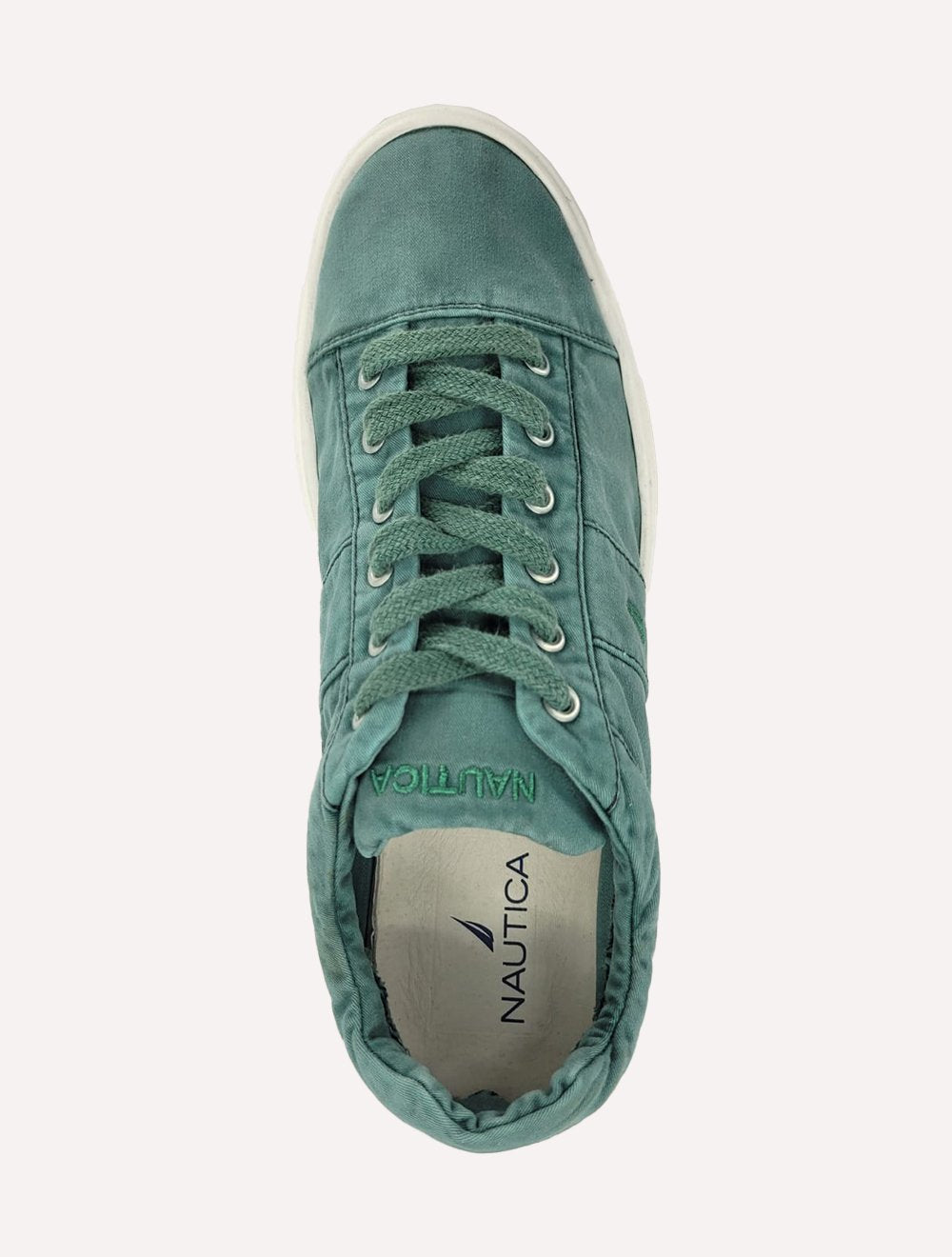 Tênis Nautica Masculino Texitil Recorte Logo Fanton Verde