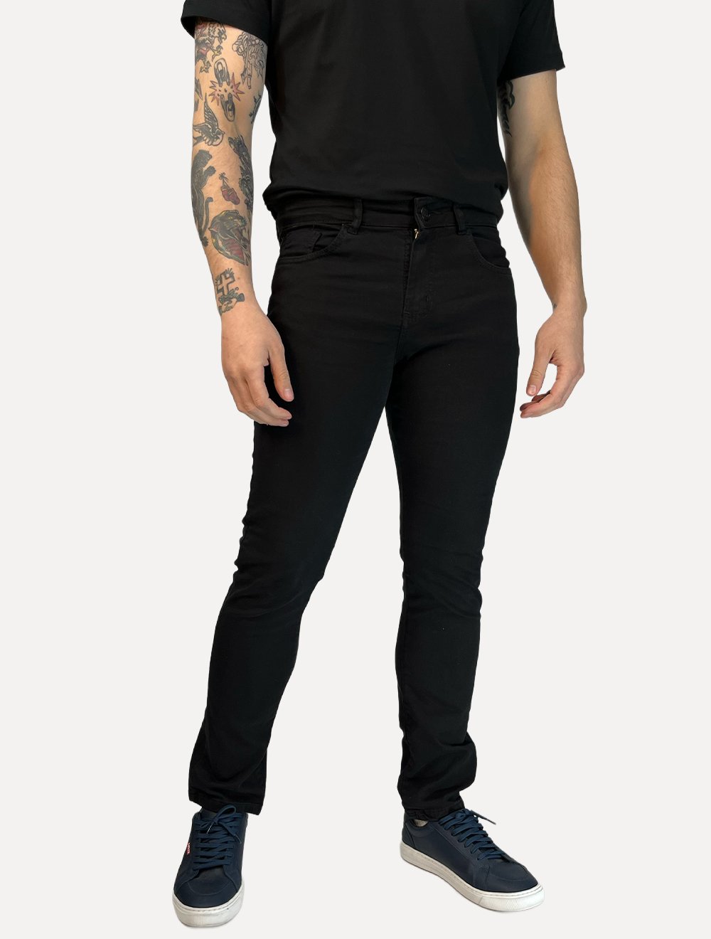 Calça Dixen Masculina Sarja Slim Tbt Preta
