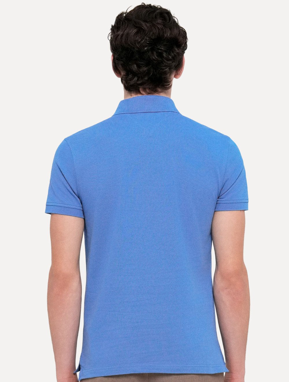 Polo Tommy Hilfiger Masculina Slim Piquet 1985 Azul