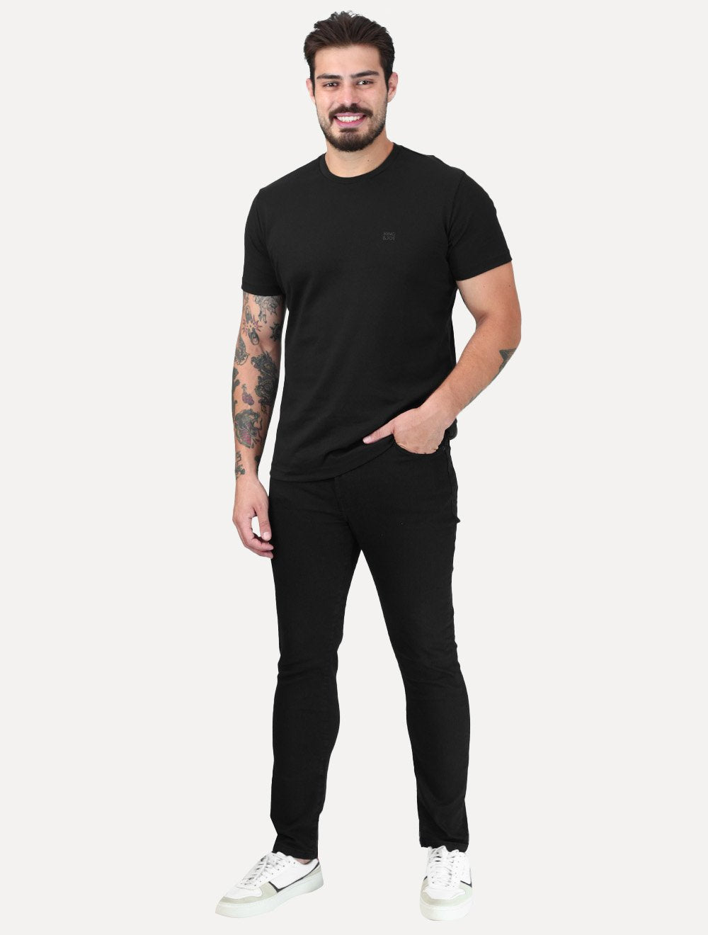 Calça Ellus Jeans Masculina Firt Black Skinny 5 Pockets Preta