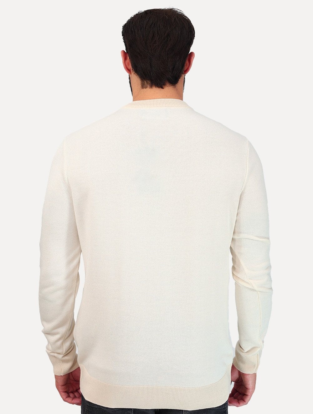 Suéter John John Masculino Regular Fit Tricot Smooth Areia