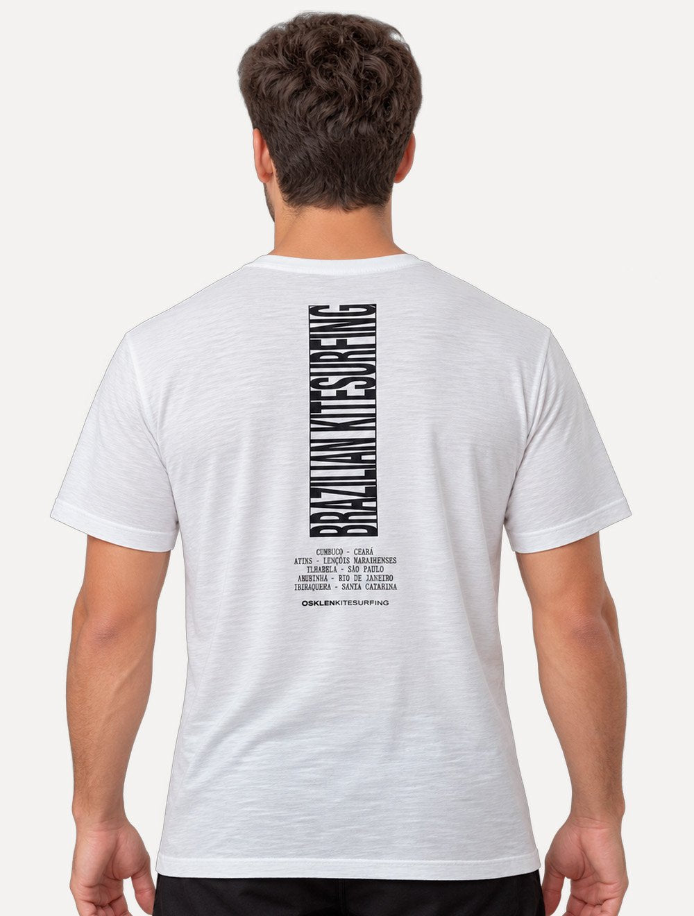 Camiseta Osklen Masculina Slim Rough Kitespots Branca