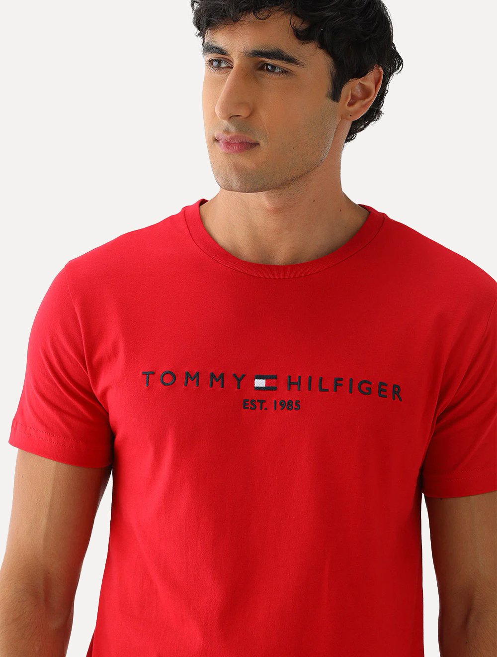 Camiseta Tommy Hilfiger Masculina Core Logo Vermelha