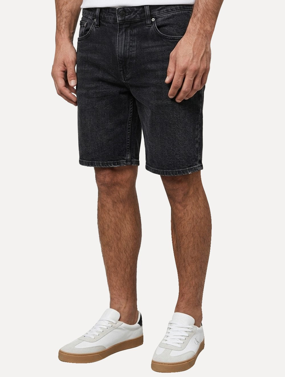 Bermuda Calvin Klein Jeans Masculina 5 Pockets Preta