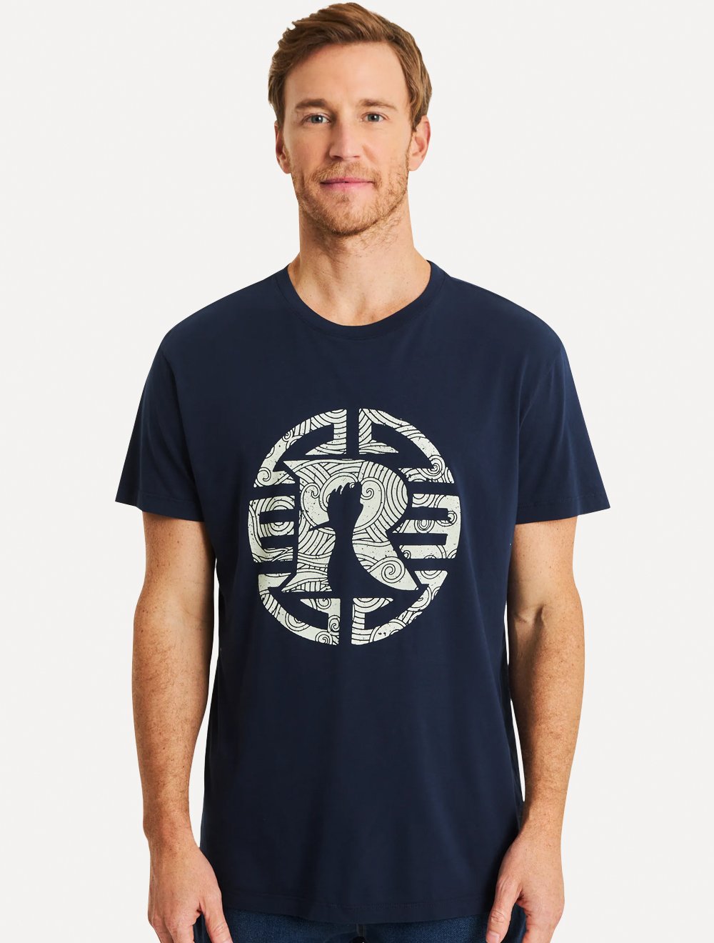 Camiseta Reserva Masculina Estampada R Mandarim Azul Marinho