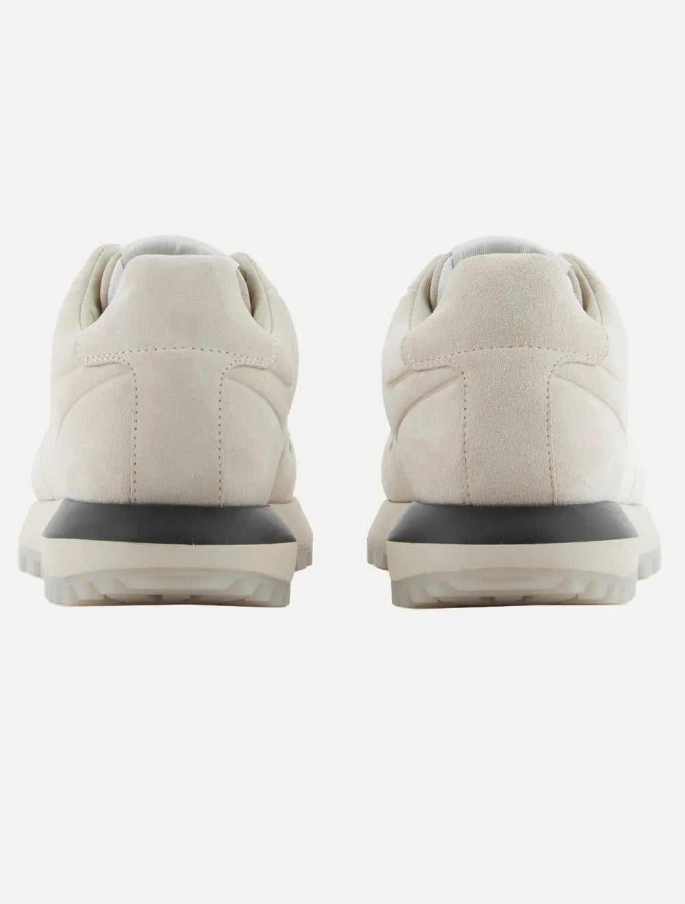 Tênis Empório Armani Masculino Couro Textura Camurça Off White