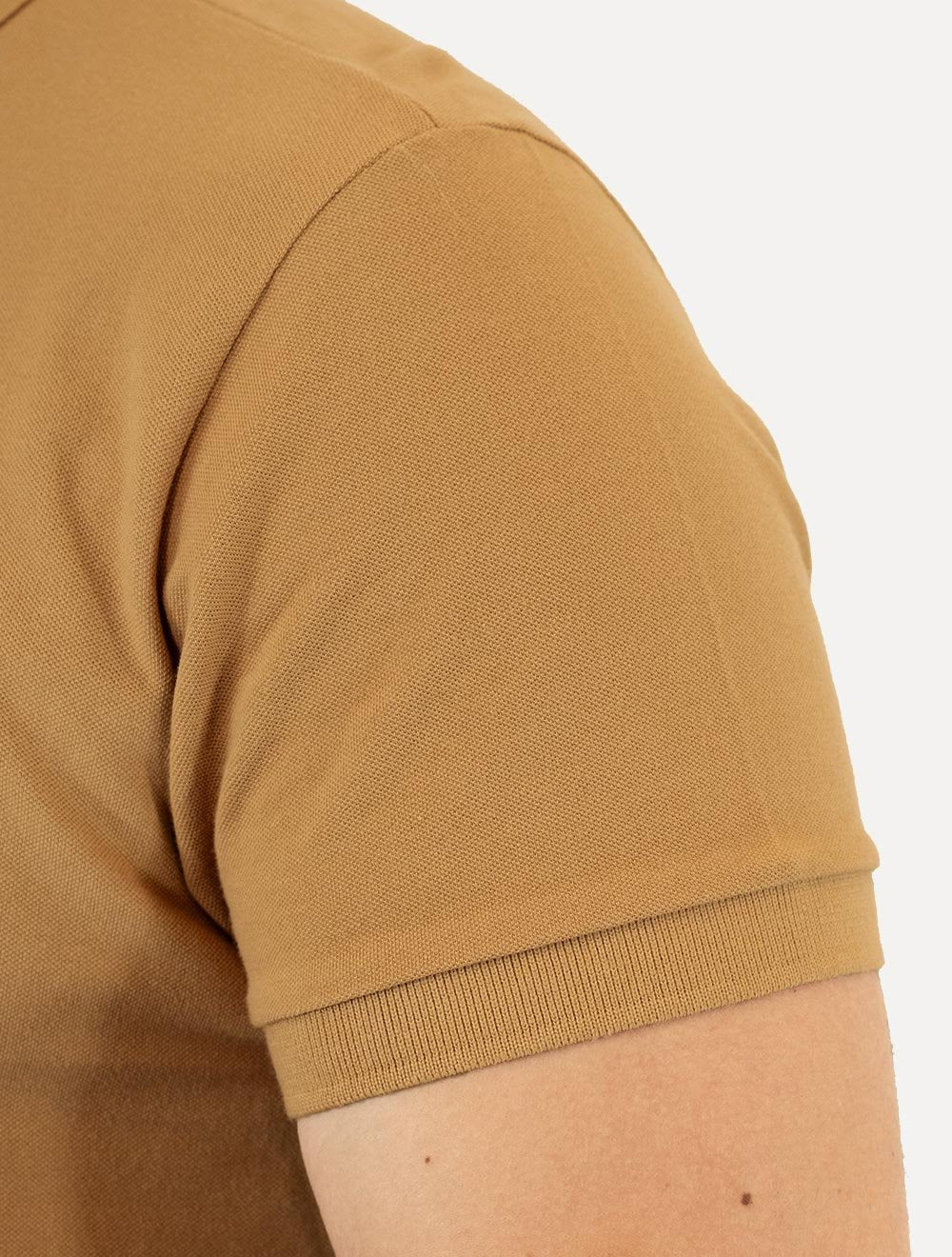 Polo Colcci Masculina Piquet Brown Logo Marrom Claro