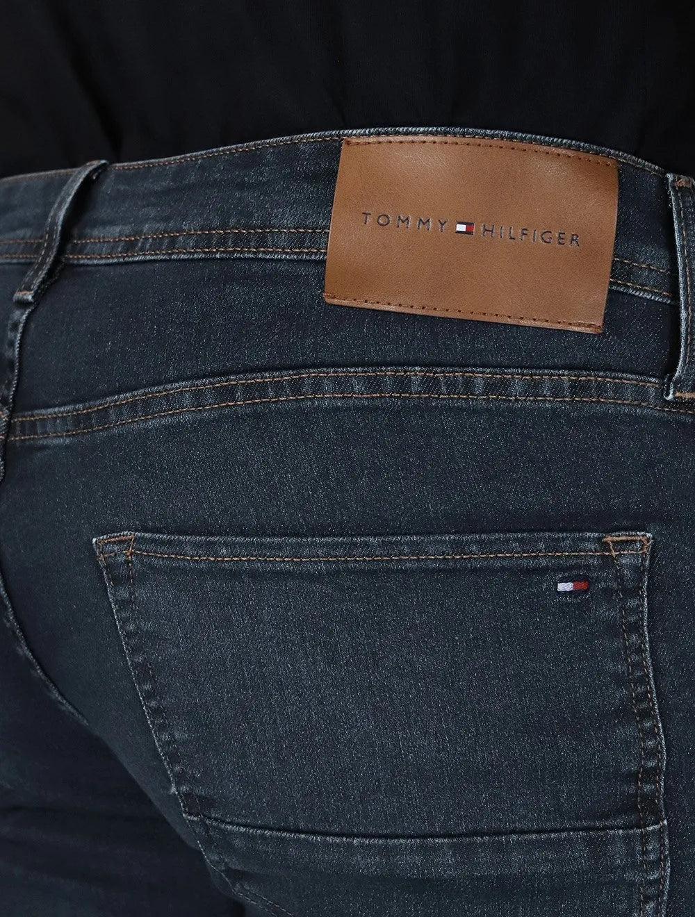 Calça Tommy Hilfiger Masculina Regular Line Straight Denton Azul Marinho