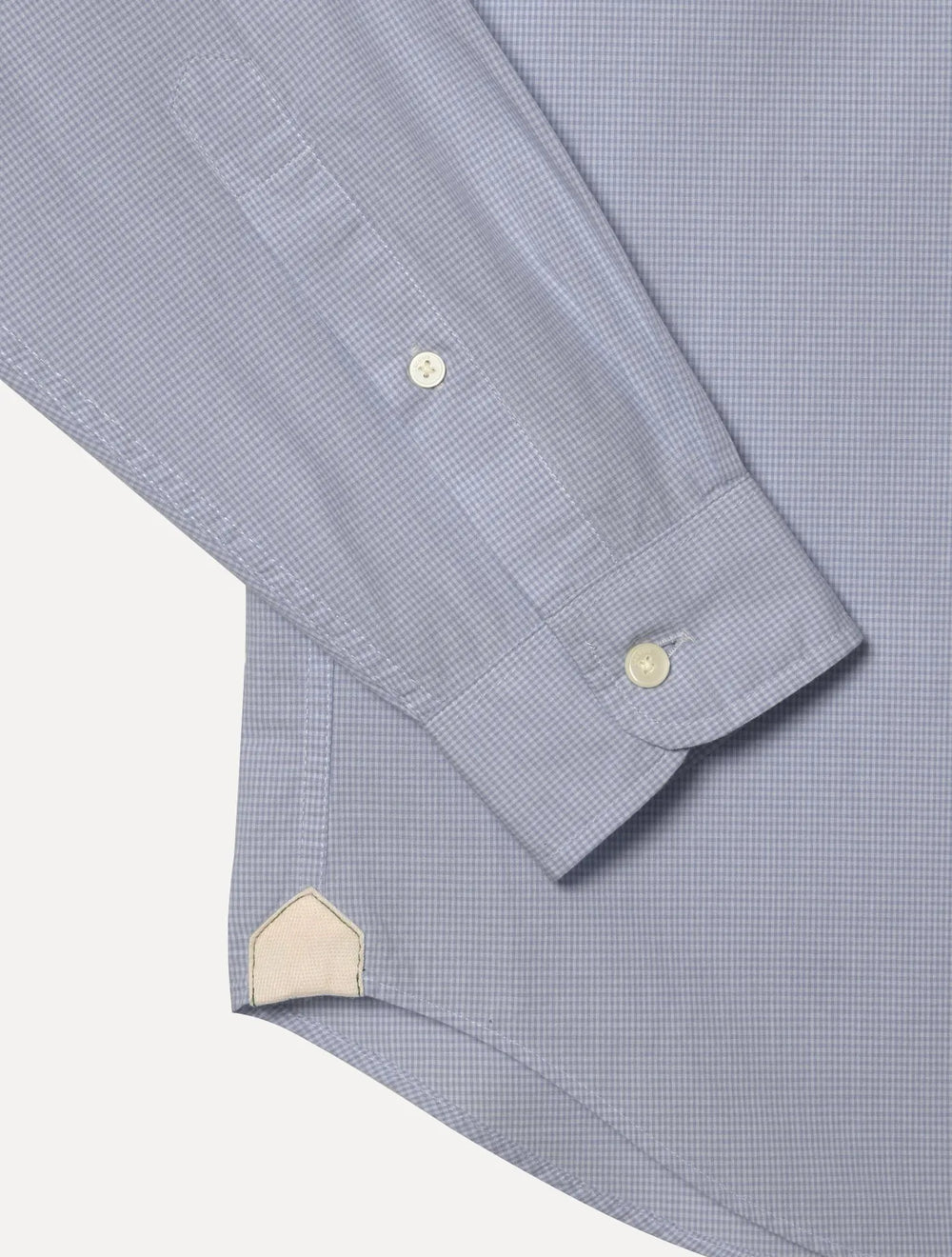 Camisa Lacoste Masculina Cotton Poplin Grid Branco/Azul