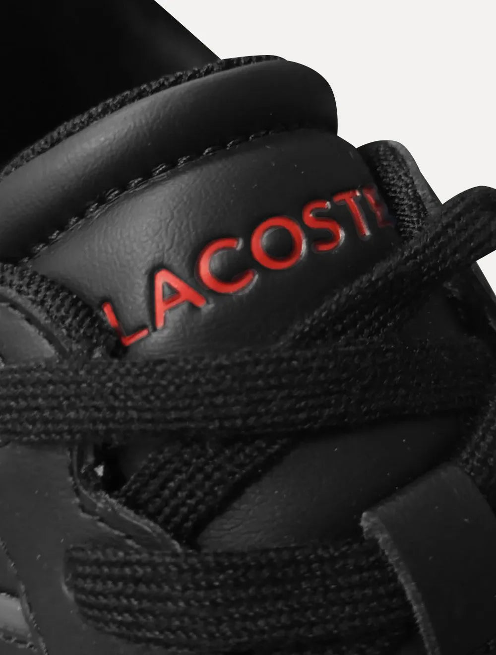 Tênis Lacoste Masculino Couro Europa Pro Leather Blk/Red Preto