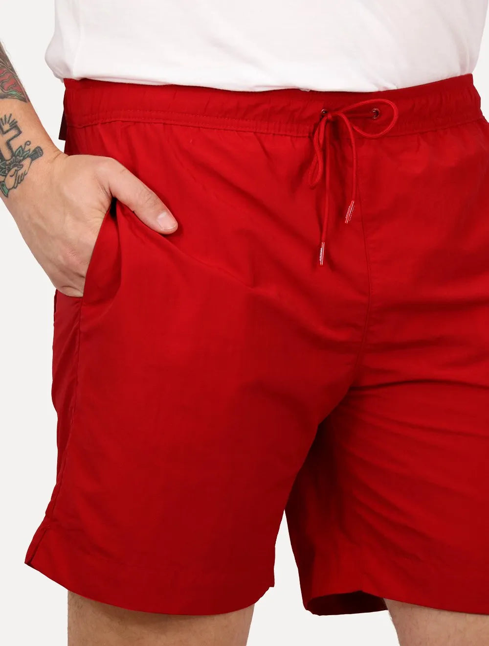 Short Tommy Hilfiger Masculino Regular Fit Long Drawstring Vermelho