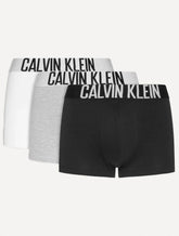 Cueca Calvin Klein Trunk Recycled Intense Power Branca Preta Mescla Pack 3UN