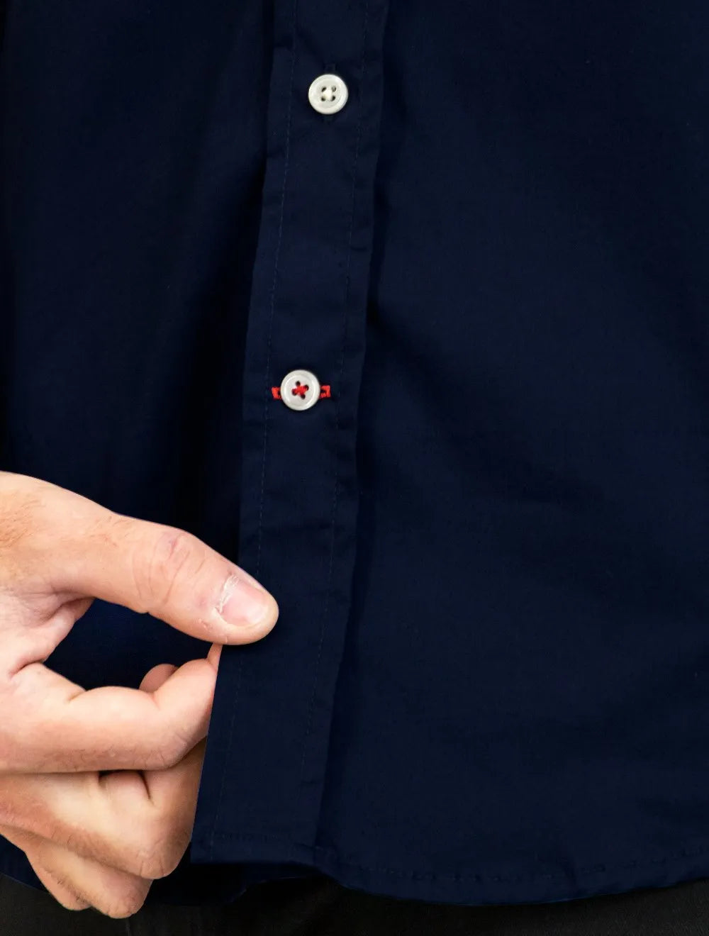 Camisa Tommy Hilfiger Masculina Regular Core Flex Poplin Azul Marinho