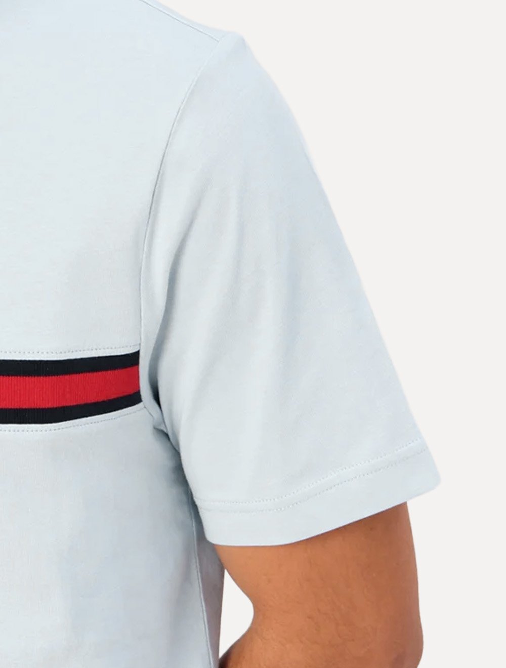 Camiseta Tommy Hilfiger Masculina Chest Insert Logo Azul Claro