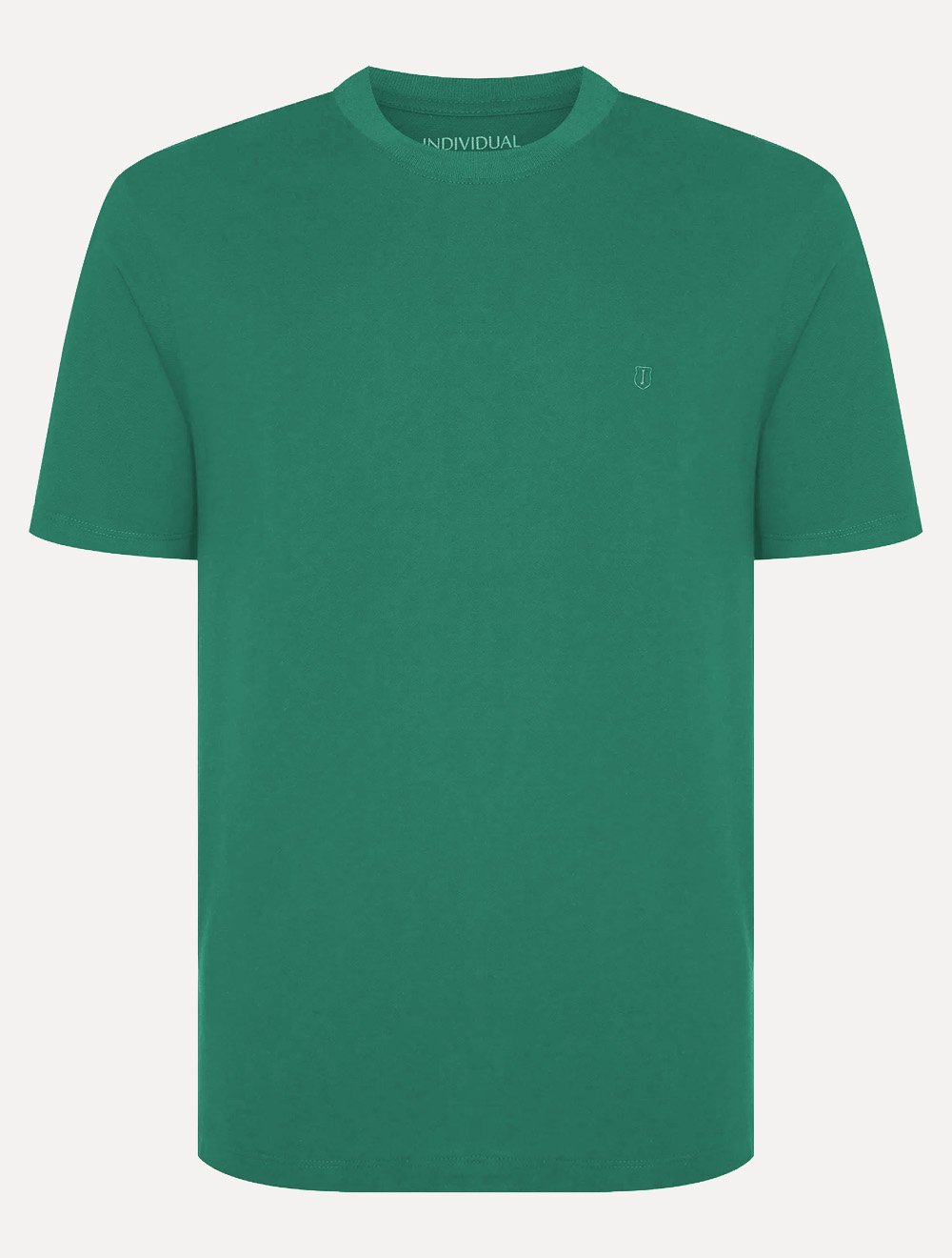 Camiseta Individual Masculina Slim Pima Soft Touch Logo Verde