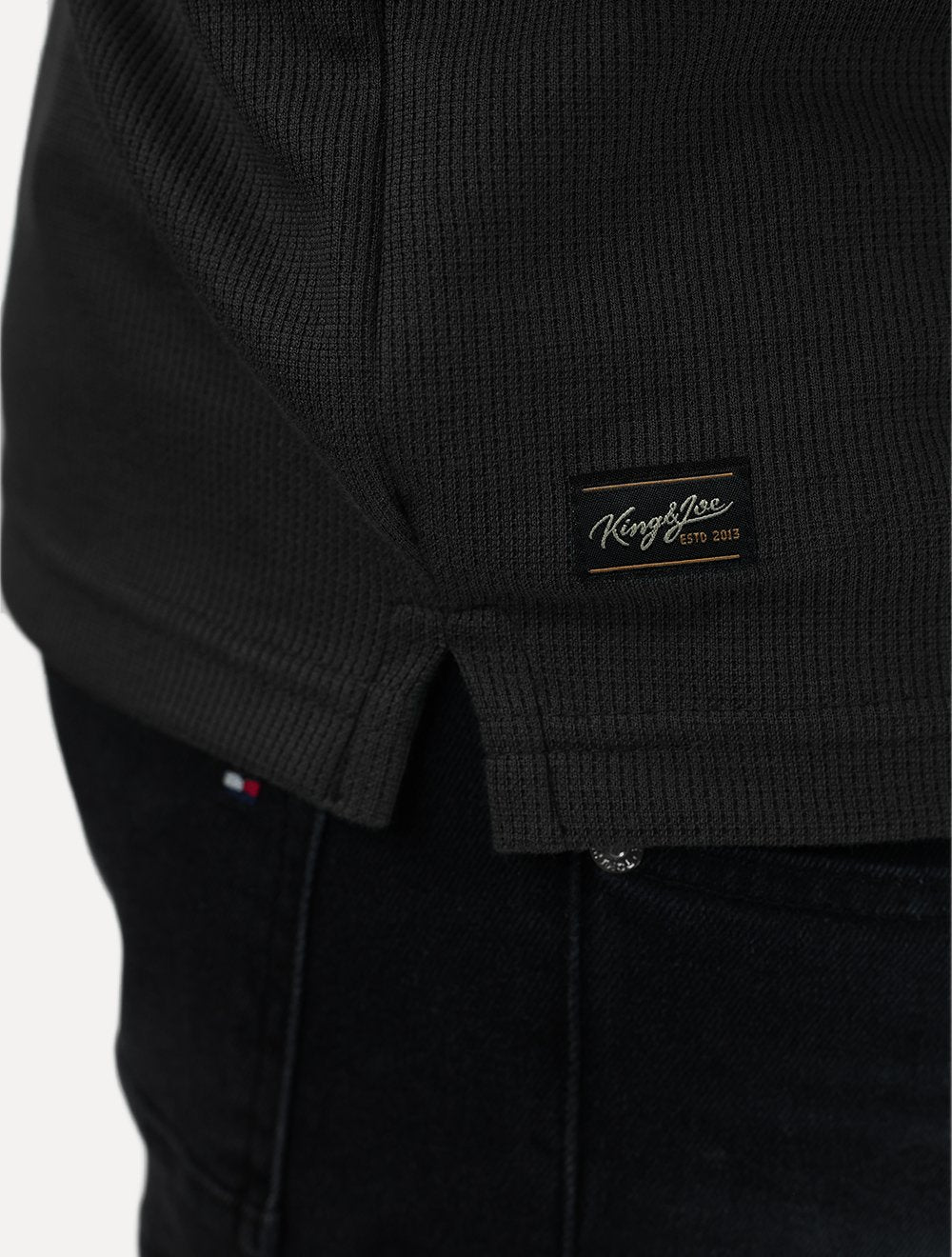 Camiseta King & Joe Masculina Slim Textura Tricot Chumbo