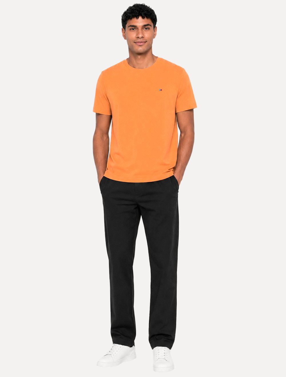 Camiseta Tommy Hilfiger Masculina Essential Cotton Laranja