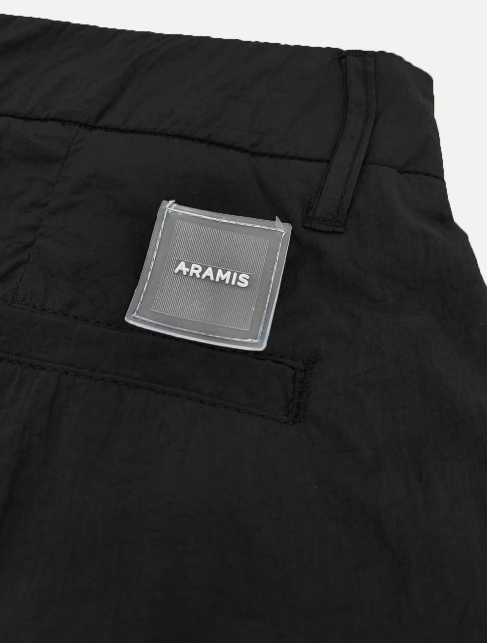Bermuda Aramis Masculina Cargo Tec Rubber Tag Preta
