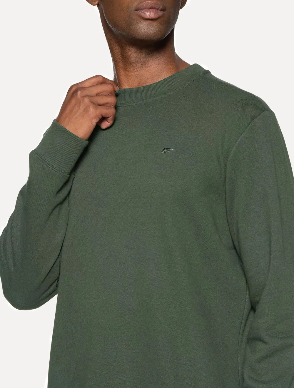 Moletom Ellus Masculino Crewneck Regular Basic Easa Verde