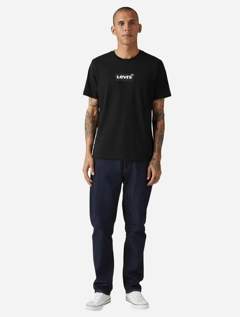 Camiseta Levis Masculina Logo Pequeno Batwing Classic Preta