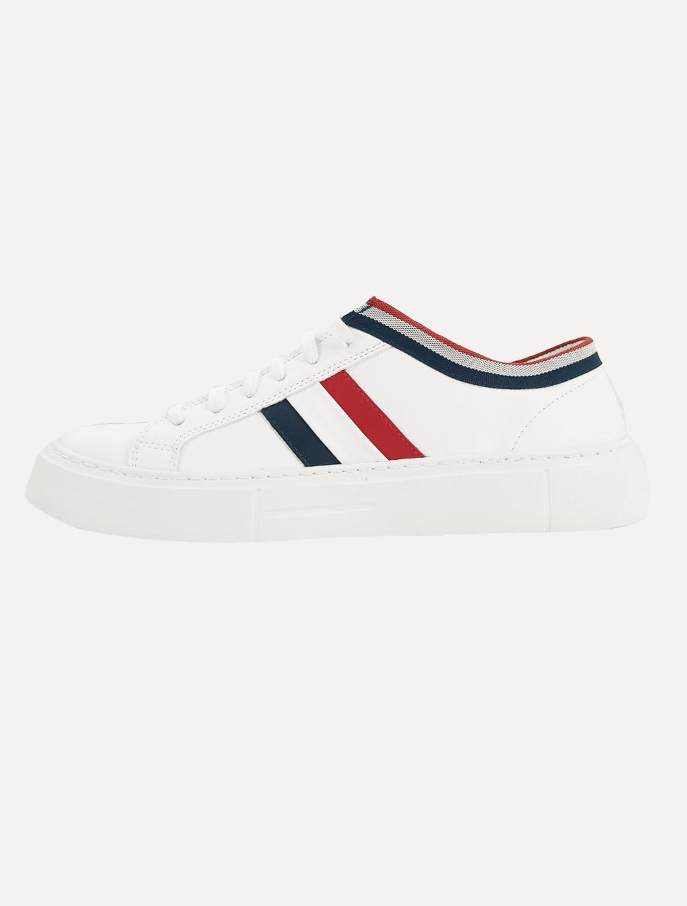 Tênis Nautica Masculino Firenze Listrado Vermelho/Branco